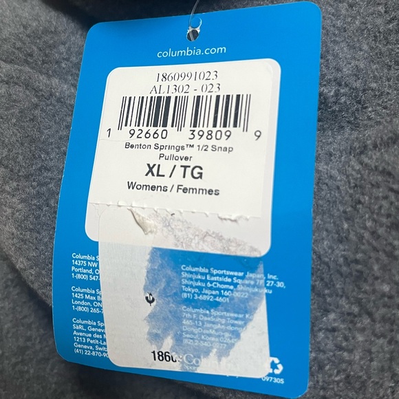 Columbia Benton Springs Half Snap Pullover in Gray /Cream Size XL NWT MSRP $60 - Picture 5 of 6